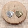 Filigree Heart Charms Antique Alloy Pendants For Vintage Floral Jewelry