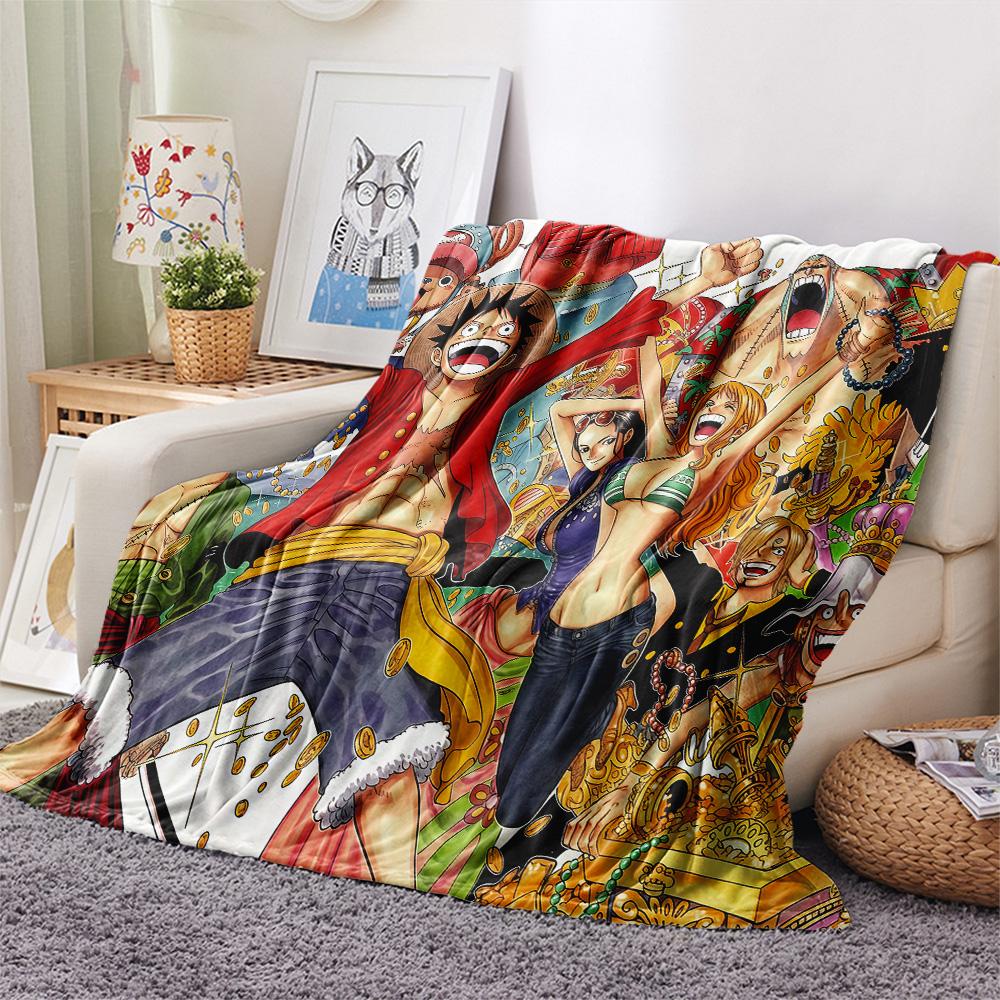 1pz Una Pezzo Monkey D Luffy Coperta in Flanella Fantasia Adatta a Tutte le Stagioni per Arredamento Casa Calore e Comfort Regali Regalo Festivo