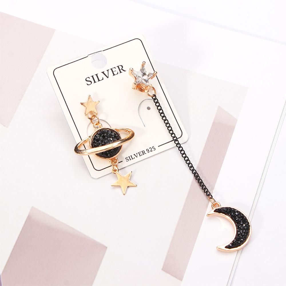 Black Brincos Planet Fashion Accessories Drop Earrings Jewelry Dangle Earrings Stud Earrings