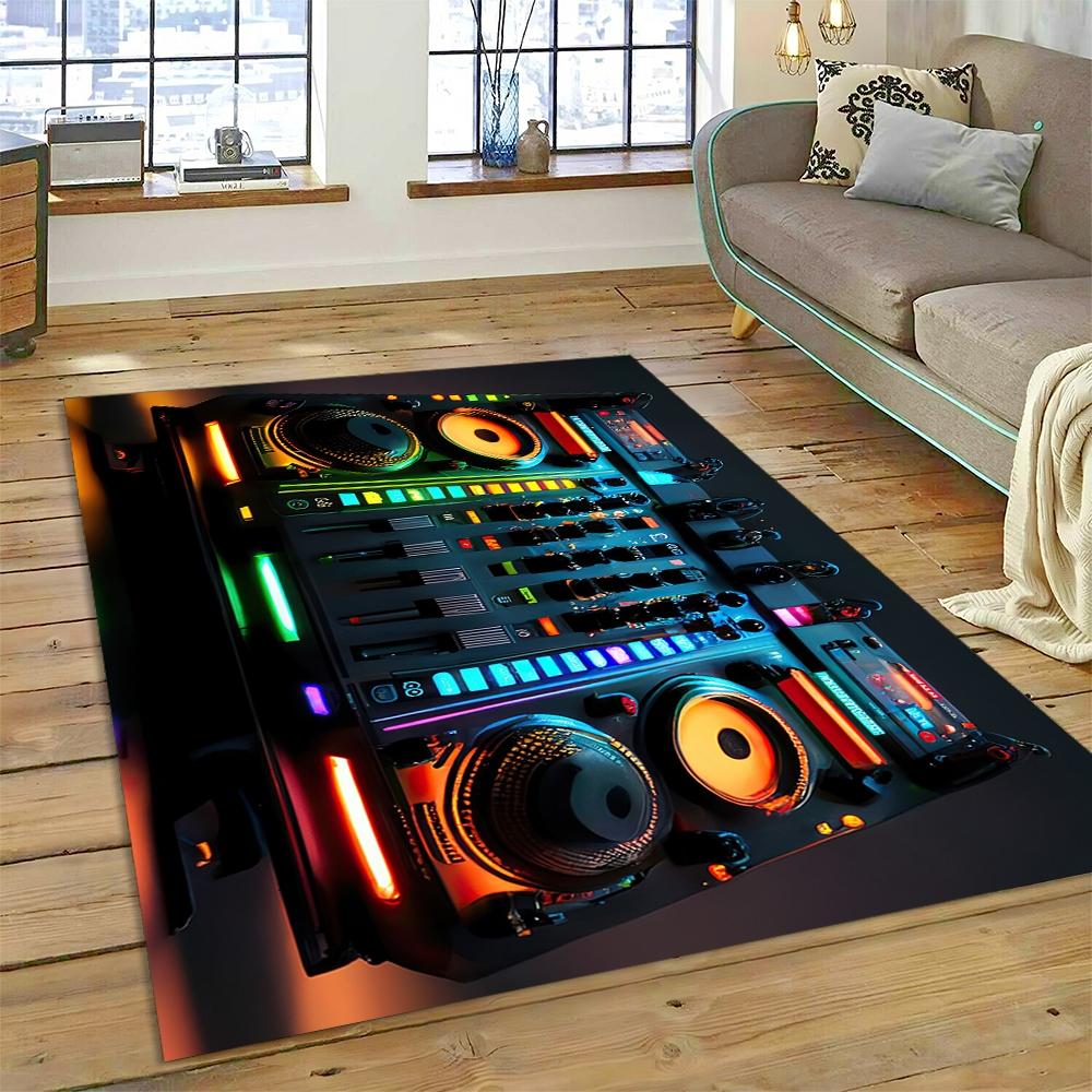 Vinyl Record Music DJ Screen tape Rug Carpet for Living Room Bedroom Home Decor,Floor Mat Non-slip Decoration for Sofa Doormat