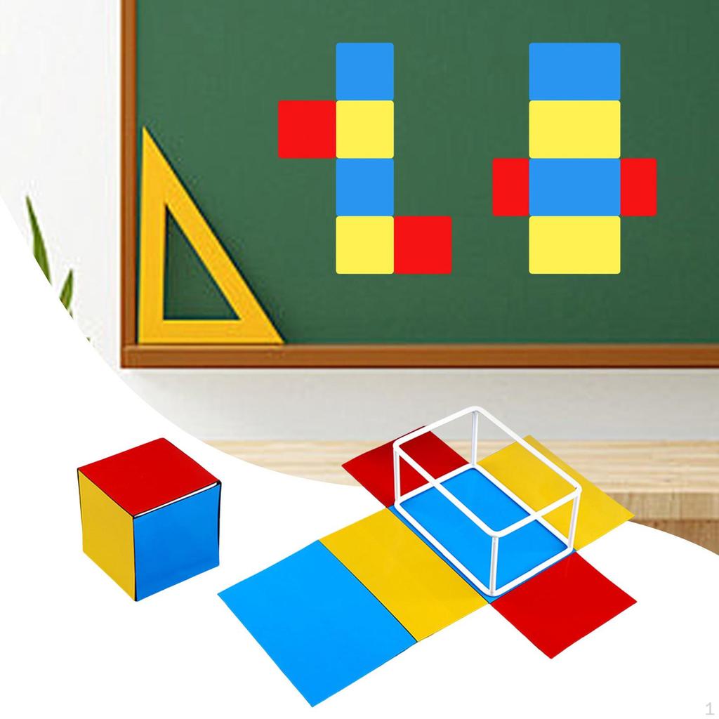 2x Geometric Shapes Blocks for School Supplies Student Homeschool Activities Large