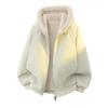 Unisex Winter Lychee-Korn Sattel Kapuzenjacke aus Baumwolle mit Fleece und Pelzkragen