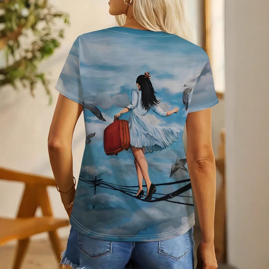 Women's short-sleeved summer casual fashion top T-shirt
