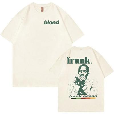 Camiseta Gráfica Rapper Frank Retro para Hombre y Mujer Hip Hop Ropa del Álbum Ocean Camisetas Y2k Unisex Rubio Moda Camiseta Tops