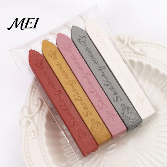 Sealing Wax Sticks 5PCS Sticks, with Wicks, Classic Color Envelope Strips, for And Vintage Craft Decor Strips Wedding Invitations