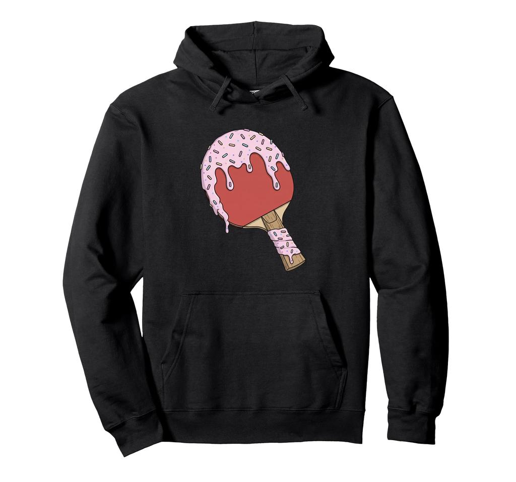 Table Tennis Racket Ping Pong Sprinkle Drip Hoodie for Boys and Girls