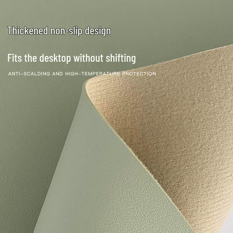 Non-slip Waterproof Desk Mat: Student Eye Protection, Wash-free Leather, Solid Color, Dirt-resistant for Computer or Coffee Table.