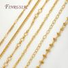 Multiple Styles 0.5-1 Meter 18K Gold Plated Roll Bulk Chains Cable Link Chains For Necklaces High Quality Jewelry Accessories