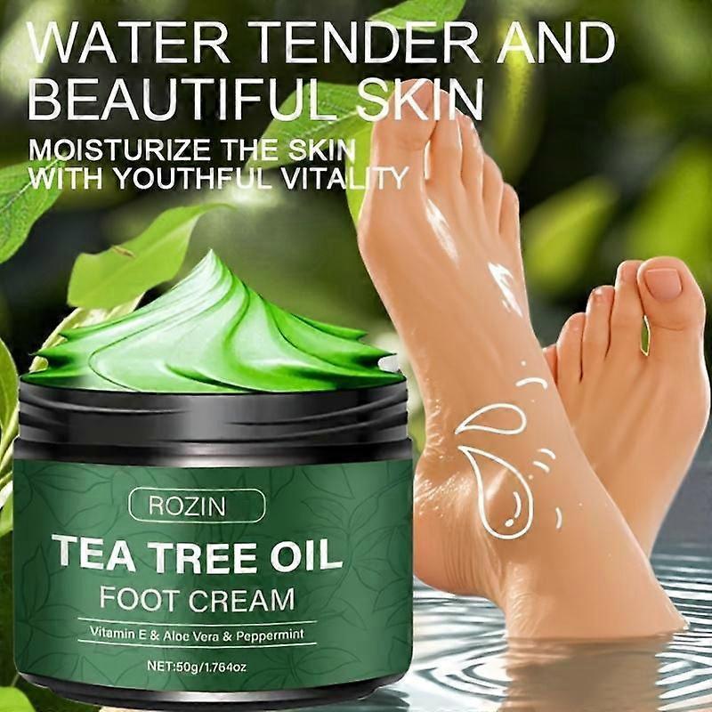 Çay Ağacı Yağlu Ayak Bakımı 50g: Doğal, Antibakteriyel, Bitki Özleriyle Ferahlatıcı. E Vitamini, Aloe Vera ve Nane İçerir