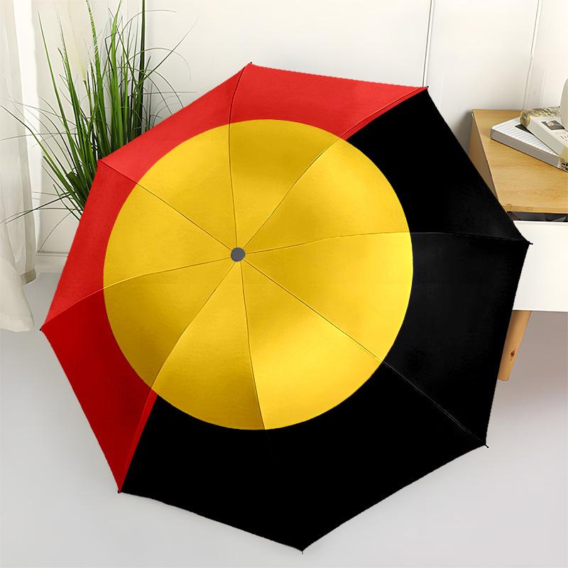 

Aboriginal Flag, Indigenous Australia Automatic Opening and Closing, 8 rib Structure Portable Umbrella, Suitable for Men and Women in All Se