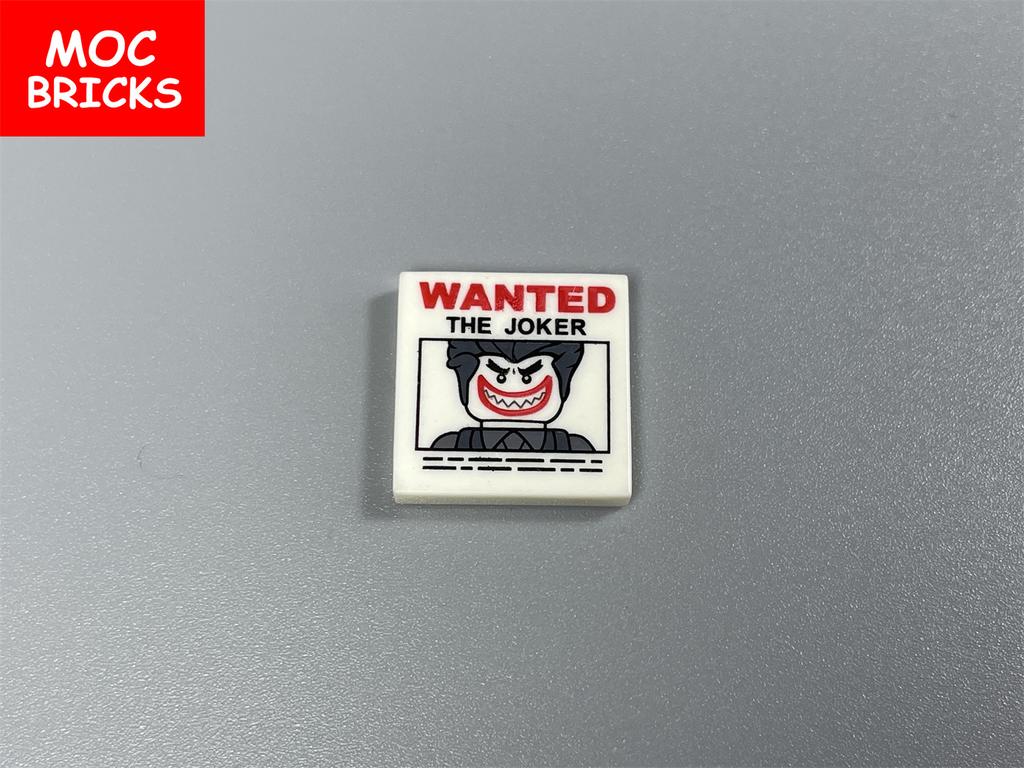 10 Stück MOC Steine Bedruckte Fliesen 2x2 Joker Brücke Schiff Zeitung Karte Zusammenbaubare Baustein Zubehör Kinder Spielzeug Geschenke