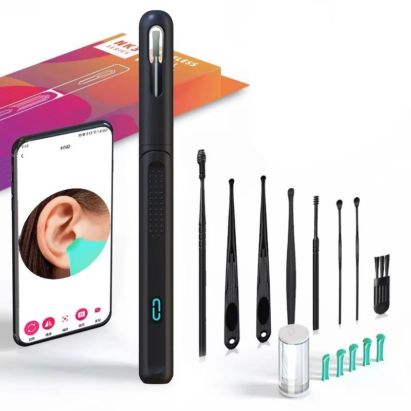 Ear Cleaner with Camera Set Ear Sticks Otoscope USB C Charging Endoscope Wax Removal Tool Earpick MIni Camera Ear Cleaning Set