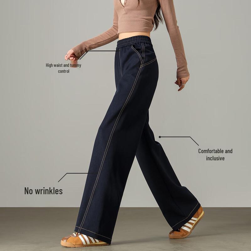 Dames High-Waist Wide-Leg Casual Jeans