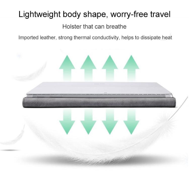 Voor Microsoft Surface Pro 7 / 7+ Zuid-Afrikaans Schapenvacht Magnetische Horizontale Flip Lederen Hoes met Pennenhouder