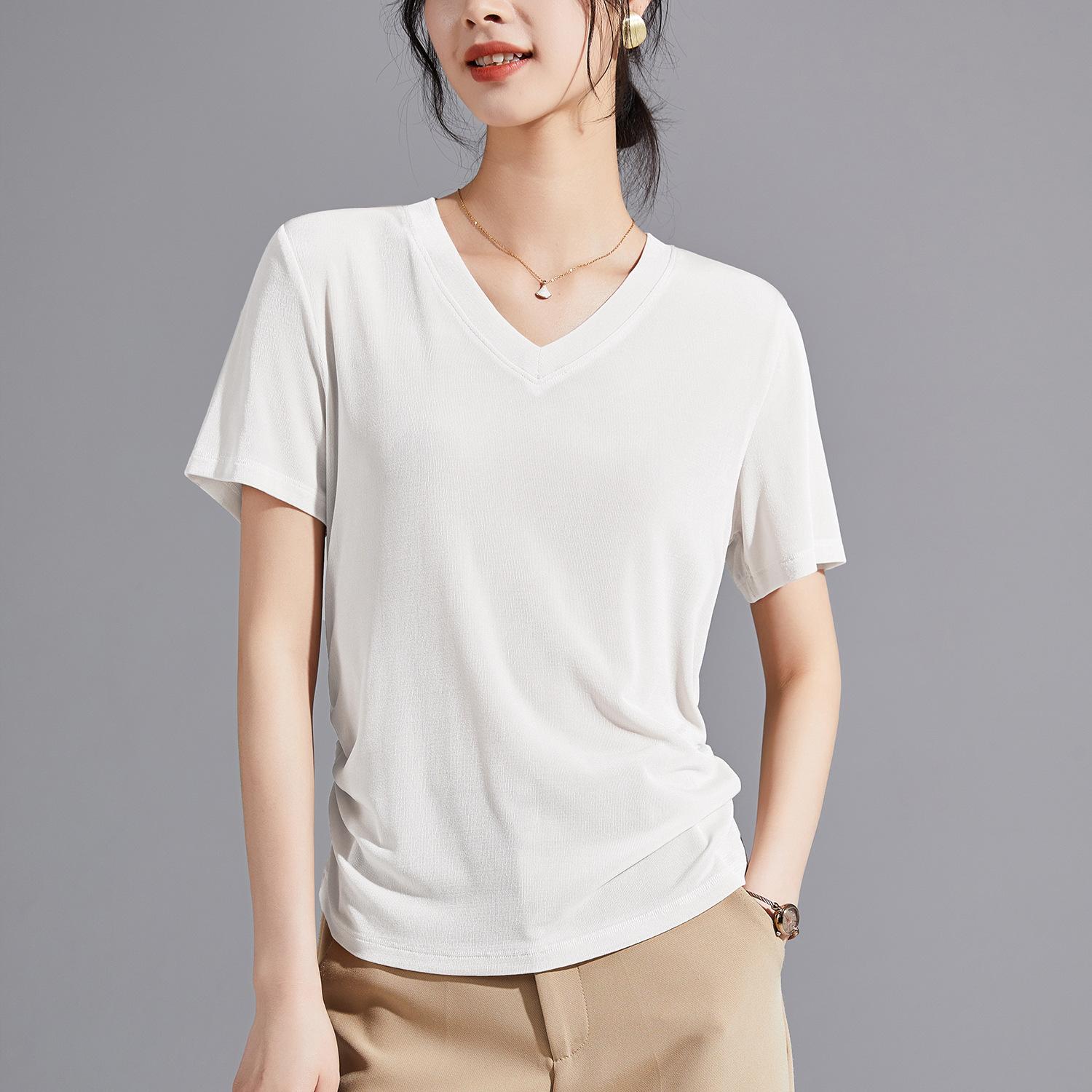 

Импортный тенсел триацетат тяжелый женский с коротким рукавом, летний дизайн старые деньги выскочка, топ с открытыми плечами XL