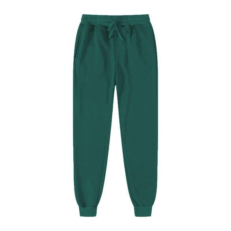 Men'S Spring And Autumn New Slimming Sports Pants Training Breathable Solid Color Fleece Pants Solid Color Sanitary Pants