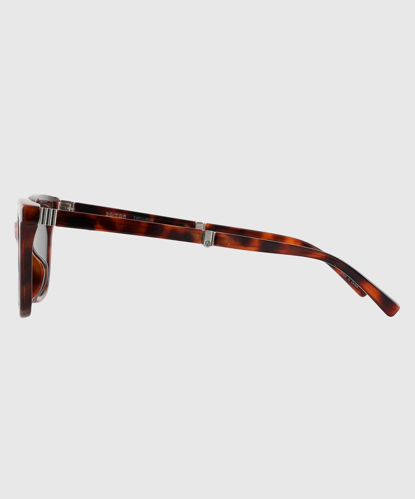 Tuditeo Arc Unisex Oversized Square Retro Foldable Sunglasses C2 Leopard