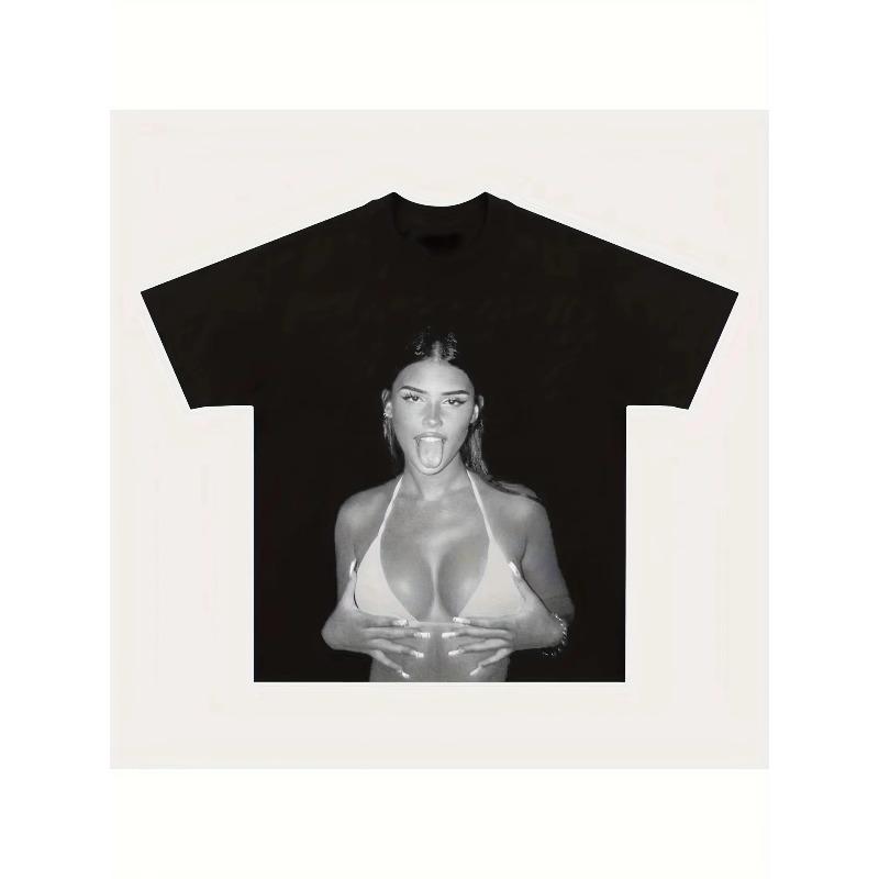 

2026 SpringSummer Leah Halton Celebrity Signature Faceprint Unisexs and Womens Crewneck Casual TShirt 3XL
