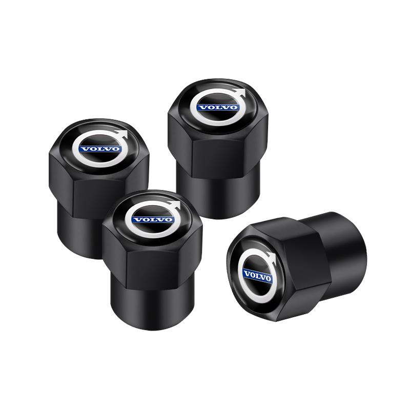 4Pcs Car Tires Wheel Valve Cap Cover Wheel Hub Center Sticker For Volvo XC90 V90 V60 XC60 V40 S80 S60 S90 C40 XC40 V70 XC70 C30