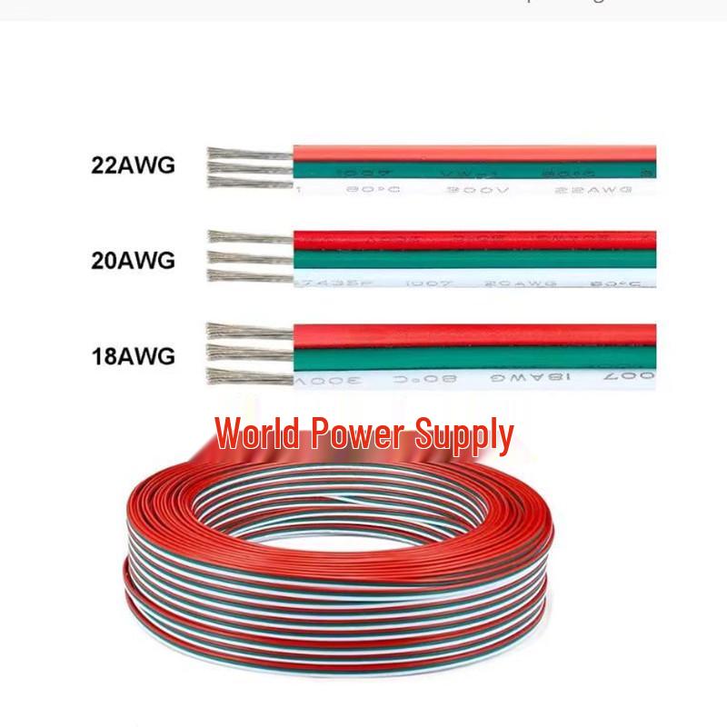 20AWG Dreamcolor Three-Wire LED Connector & Extension Cable, 3-Pin SM/JST Cord