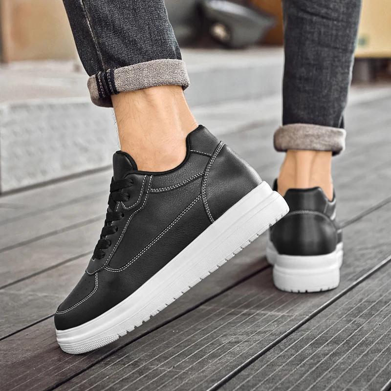 New Thick Bottom Men Vulcanize Shoes Comfort Men's Casual Shoes Outdoor Wild Sneakers High End Fashion Male Skateboard Footwear