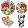 Cartoon Farm Ranch Cows Animals Children'S Birthday Party Cutlery Paper Plates Paper Cups Tissue Tablecloths Party Supplies