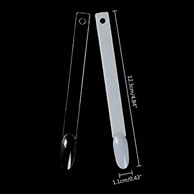 Nail Art Swatches Stick Polish Board Display Practice Sticks Fan-shaped Nail Tip