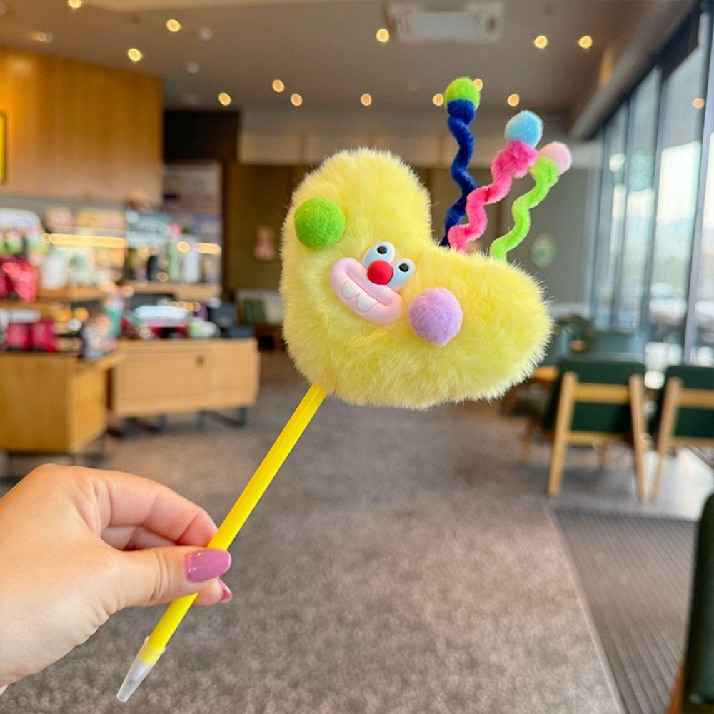 Ugly Braided Doll Children's Plush Pen Iridescence Student Neutral Gel Pen  Award Gifts