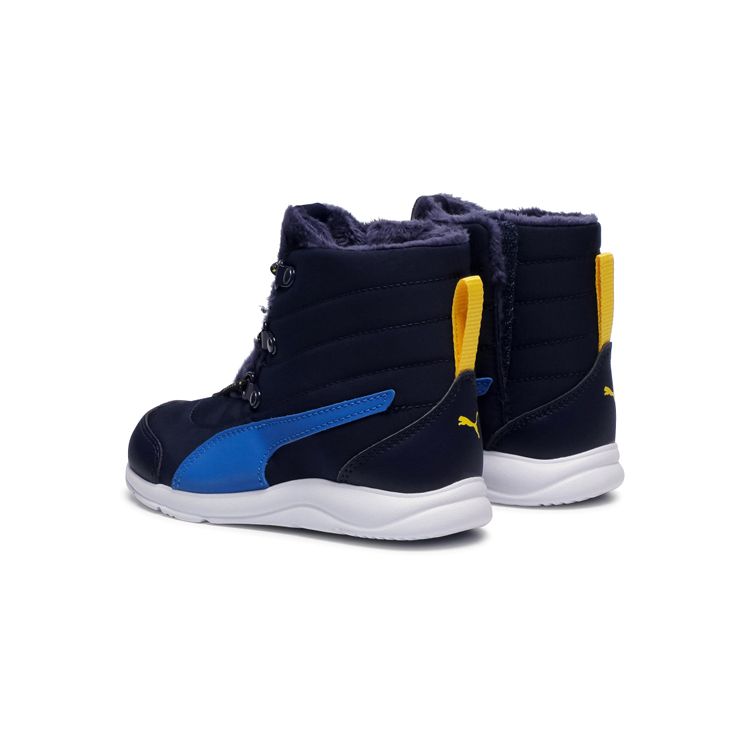 Puma Fun Racer Boot Ac Ps Comfortable Warm High-Top Casual Running Shoes Kids Sneakers Deep-Blue 194281-03