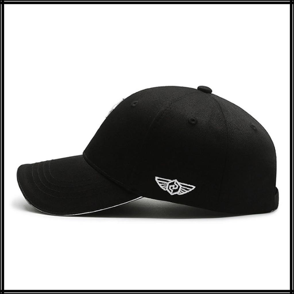 White Fang CA777 Baseball Cap with Logo Emblem and Stylish and Cool Design (White) Men's Brim,