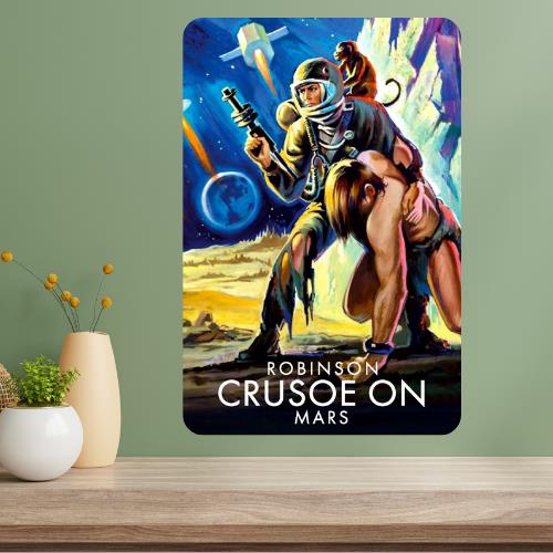 

Robinson Crusoe on Classic Movie Metal Poster Sign 20x30cm（7.8x11.8inch）