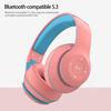 1 Set Wireless Headset Bluetooth-compatible 5.1 Heavy Bass Ergonomics Design Stereo Surround Clashing Color 90 Degrees Foldable Storage Wireless