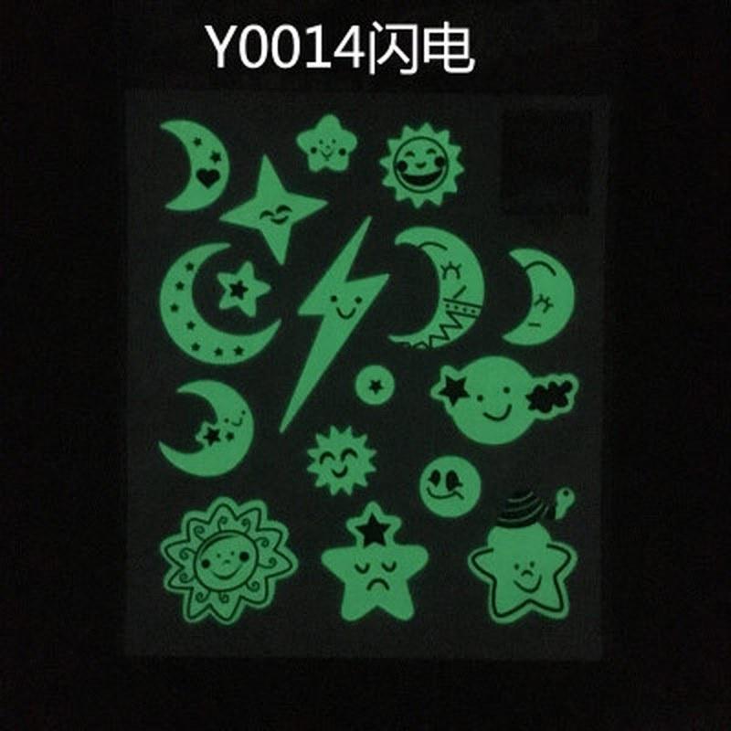 Glow Glass Stickers Fluorescence Meteor Star Moon Permanent Luminous Children Room Dormitory Decorat