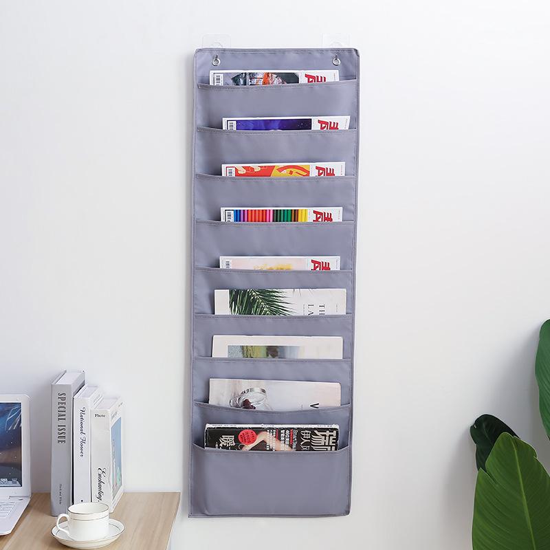 Document Hanging Storage Bag Oxford Cloth Storage Pocket Chart Hanging File Folding Holder Cascading Fabric Organizer For Office