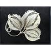 Used Akita Silver Filigree Filigree 3-leaf Brooch