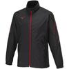 Mizuno Breath Thermo Lined Warmer and Training Size L MC-LINE Jacket, Moisture-Wicking Heat-Generating, Wear, 32MEA631, Black/Chinese Red,