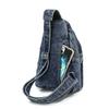 Denim Stoff Umhängetasche - Retro und Lässig, Stilvoll und Schlicht, Tragbarer Rucksack