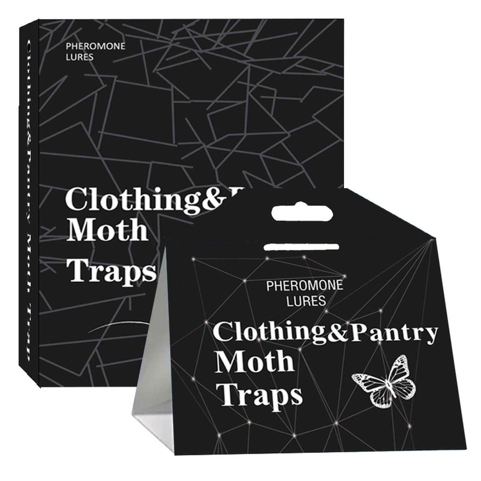 Pantry Moth Traps Safe and Effective for Food and Clothing- Glue Traps with Pheromones for Wool Closet Carpet Food and Cupboard