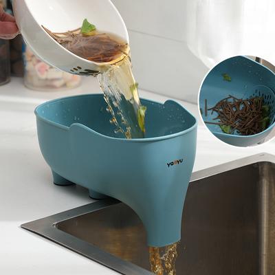 Drainage Basket Kitchen Multifunctional Sink Strainer Household Vegetable Fruit Wash Basket Yan Yu Elephant Drainage Basket