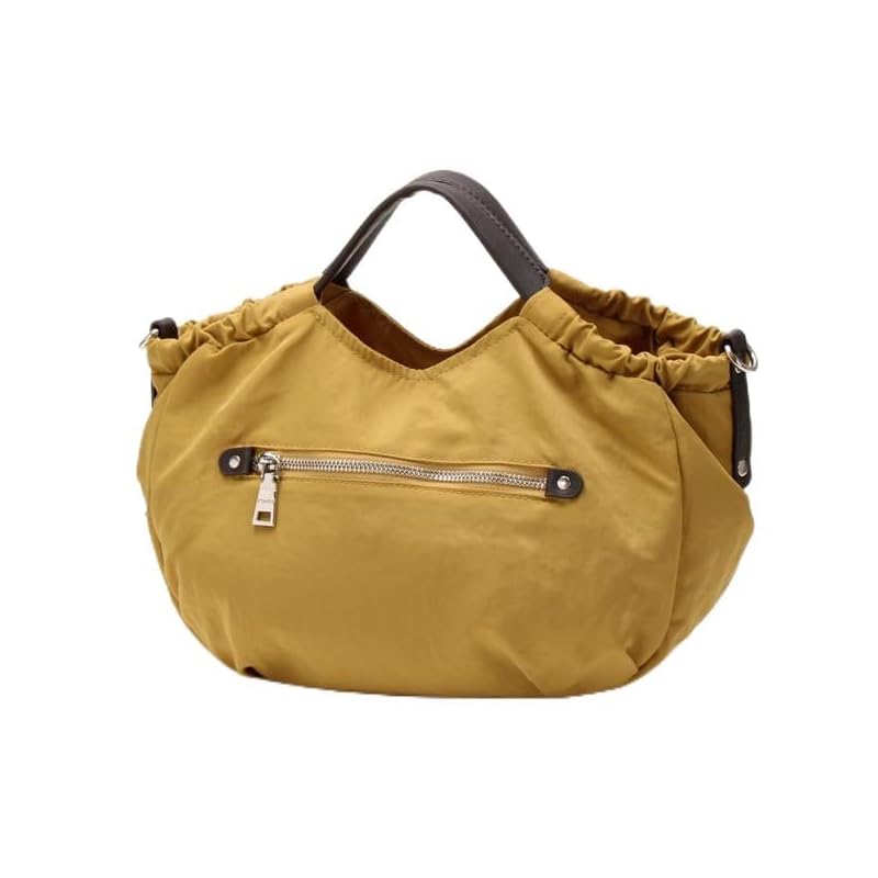 

[Isaac Vouet] tote bag [Y’SACCS vous et] Side gathered 2WAY tote S size Light mustard(41)