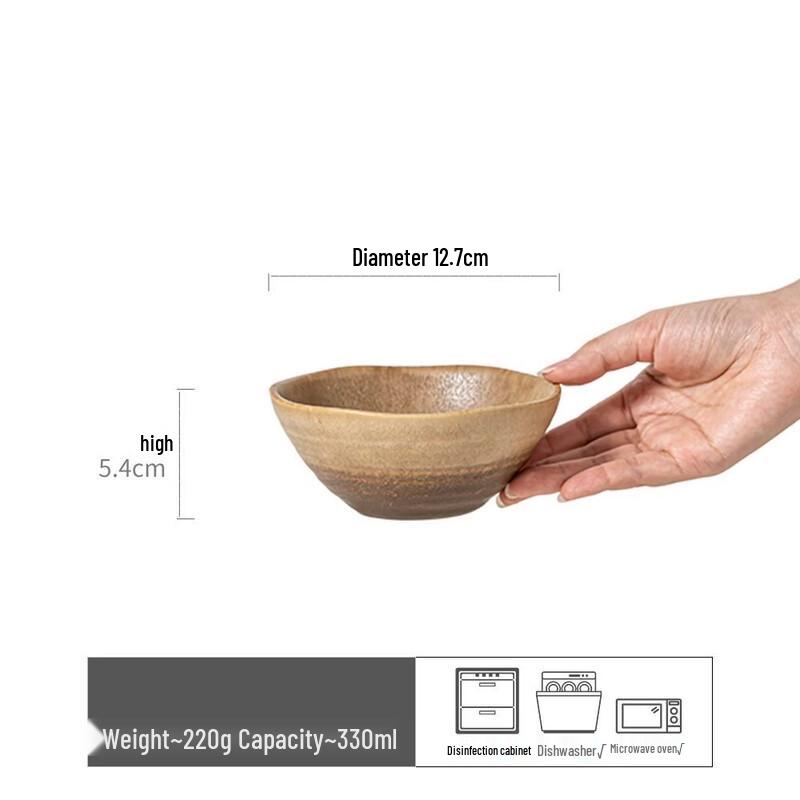 Shangqi Yueluo Retro Bone China Rice Bowl Set