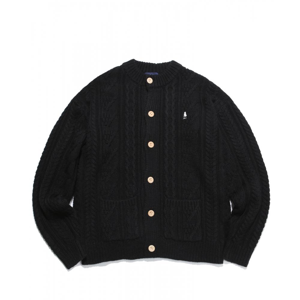 

ТРИКОТАЖНЫЙ КАРДИГАН YALE ARAN HERITAGE ЧЕРНЫЙ