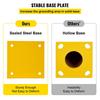 Safety Bollard 48"x5.5", Safety Barrier Bollard 5-1/2" OD 48" Height, Yellow Powder Coat Pipe Steel Safety Barrier, with 4 Free Anchor Bolts, for
