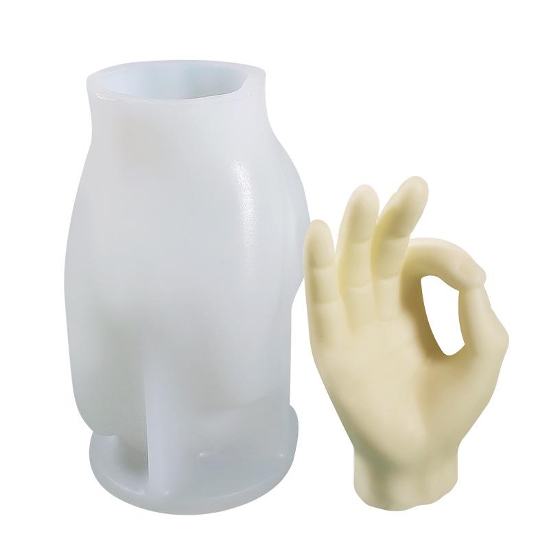 Three Faiths Hand Gesture Candle Mold for DIY Aroma Candles & Diffusers