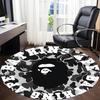 1pz Tappeto Camo BAPE, Rotondo Antiscivolo Durevole Grande Formato Tappeto da Ufficio, Adatto per Ufficio, Bella Decorazione
