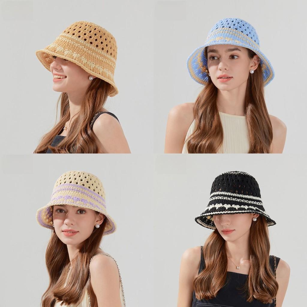 Summer Womens Cotton Mesh Bucket Hat With Wide Brim For Sun Protection And Casual Style
