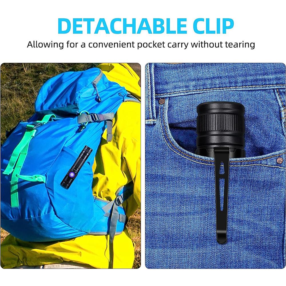 2pcs UV Flashlight 365nm & 395nm for Detecting Pet Urine Stains Curing Resin