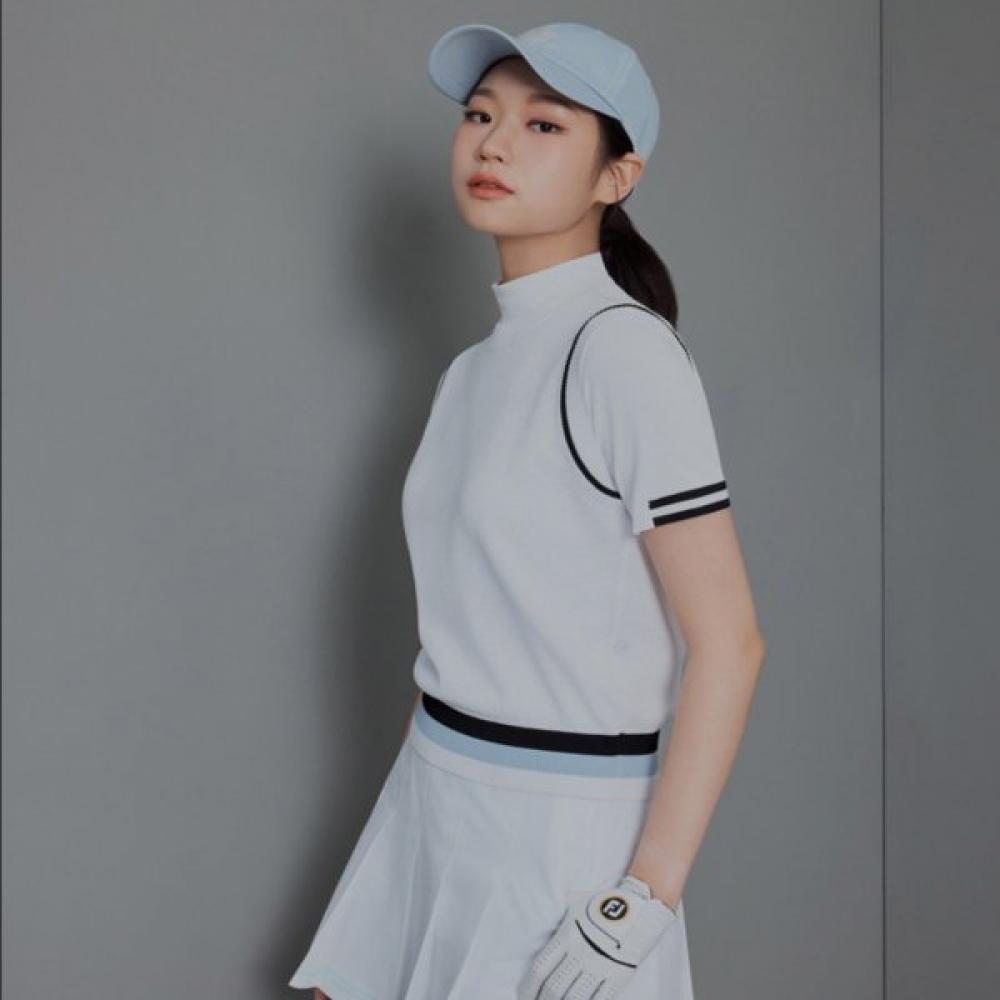 FooTjoy Women S High Neck ShorT Sleeve T ShirT whiTe 37216 M