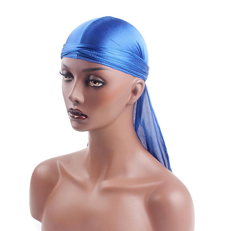 Unisex Menn Kvinner Bandana Durag Hodeplagg Hodeplagg Silke Piratlue Wrap Hatter