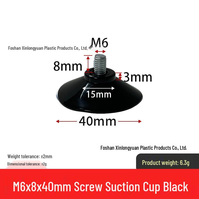 M4-M8 Transparente PVC-Saugnapf mit Gewindestange